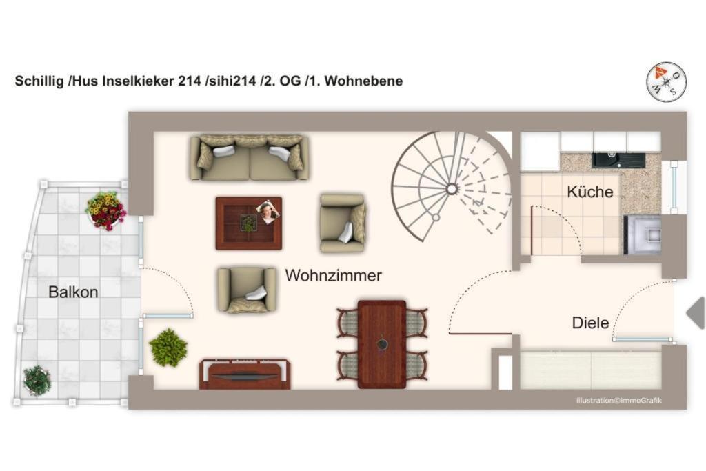 Apartamento Hus Inselkieker Hus Inselkieker 214 Schillig Exterior foto